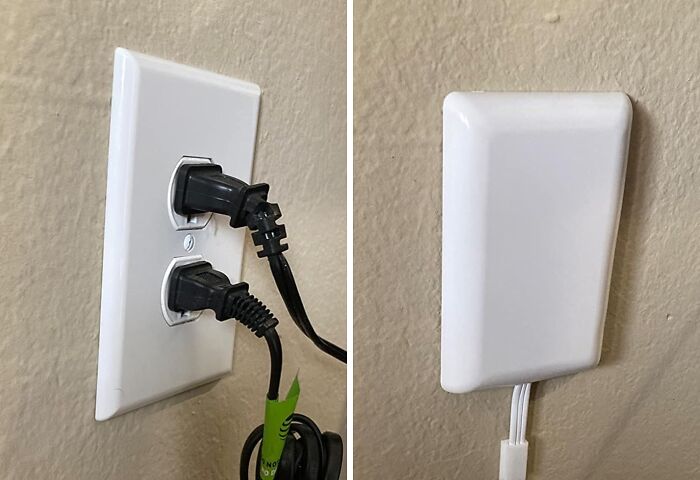 The Flat Socket Extender Will Finally Close The Awkward Gap That Has Forced Your Furniture To Perpetually Float Three Inches Away From The Wall