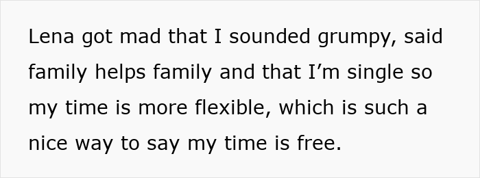 Text showing a mom expecting free babysitting from her sister 24/7, later receiving a reality check with a $312 bill. Text showing a mom expecting free babysitting from her sister 24/7, later receiving a reality check with a $312 bill.
