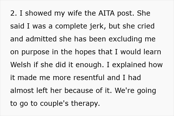 Text excerpt discussing a dad calling mom’s native language pointless and the family facing relationship challenges. Text excerpt discussing a dad calling mom’s native language pointless and the family facing relationship challenges.