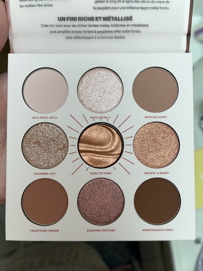 Eyeshadow palette with matte and metallic shades featured in Alix Earle’s Amazon store Black Friday deals shopping list.