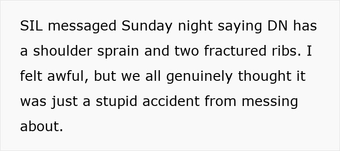 Text excerpt describing a teen’s shoulder sprain and fractured ribs initially thought to be an accident during family visit. Text excerpt describing a teen’s shoulder sprain and fractured ribs initially thought to be an accident during family visit.