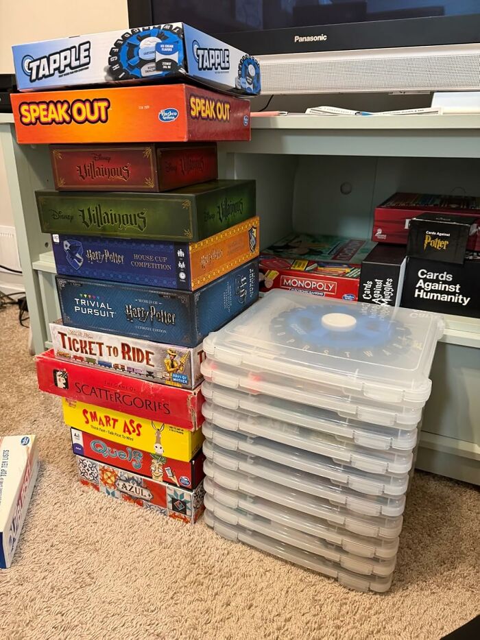 These Slim Board Game Storage Containers Will Save Your Game Closet From Looking Like It Just Lost A Chaotic Round Of Jenga