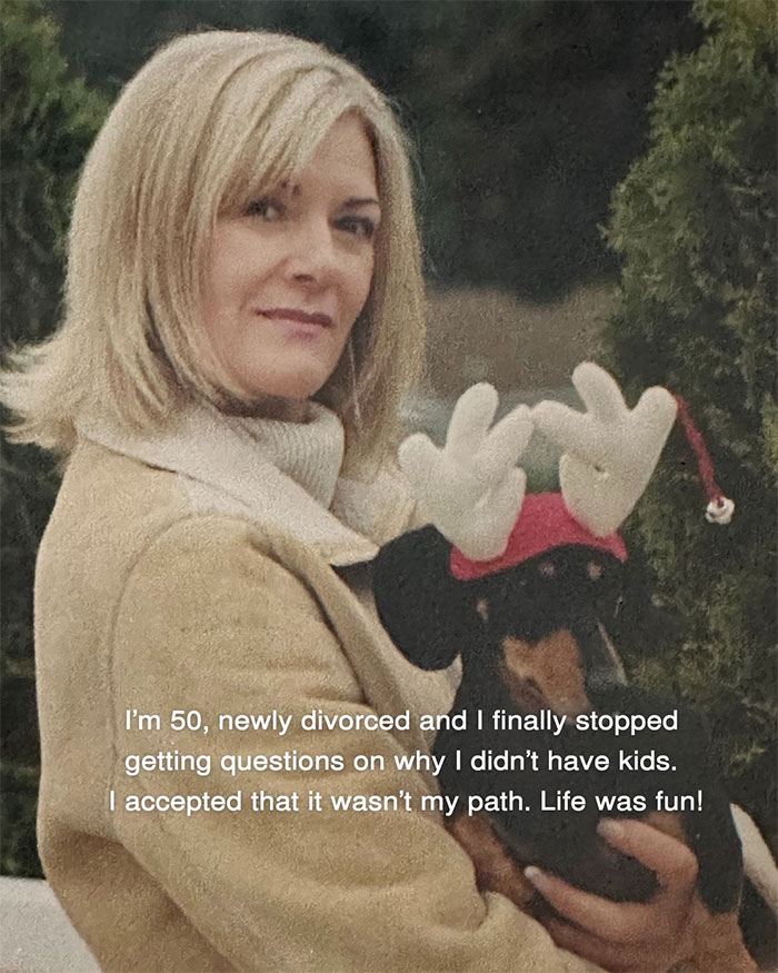 Woman holding dog wearing reindeer antlers, illustrating aging progress and facelift results at 70 years old. Woman holding dog wearing reindeer antlers, illustrating aging progress and facelift results at 70 years old.