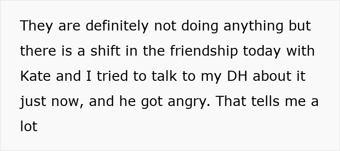 Text discussing suspicion and change in friendship as a man spends holiday glued to wife’s friend, raising concerns. Text discussing suspicion and change in friendship as a man spends holiday glued to wife’s friend, raising concerns.