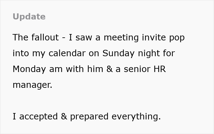 Text message update describing fallout after a manager lets employee take time off and then freaks out when he actually does. Text message update describing fallout after a manager lets employee take time off and then freaks out when he actually does.