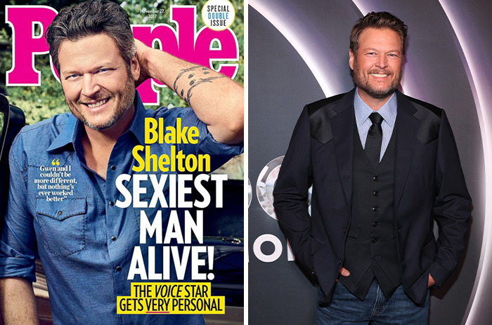 Blake Shelton featured as a Sexiest Man Alive winner, representing People’s Last 25 Sexiest Man Alive winners.
