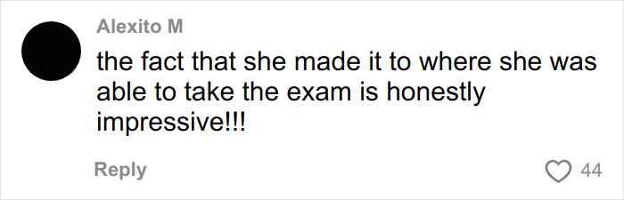 Comment on social media praising Kim Kardashian for her impressive effort despite failing the bar exam. Comment on social media praising Kim Kardashian for her impressive effort despite failing the bar exam.