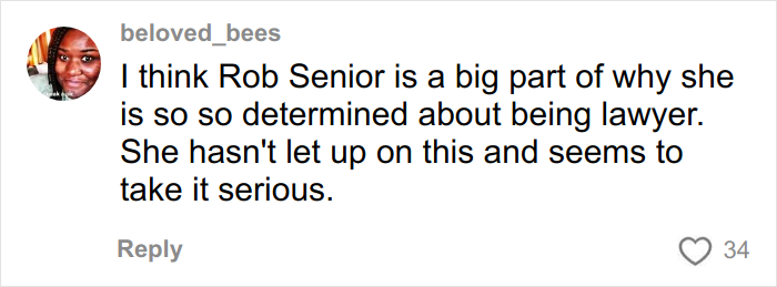 Social media comment discussing Kim Kardashian's determination to become a lawyer despite failing the bar exam. Social media comment discussing Kim Kardashian's determination to become a lawyer despite failing the bar exam.