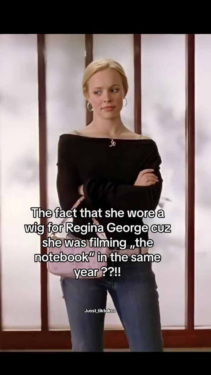 Young woman in casual fashion meme commenting on wig and filming trivia related to diva life and style.