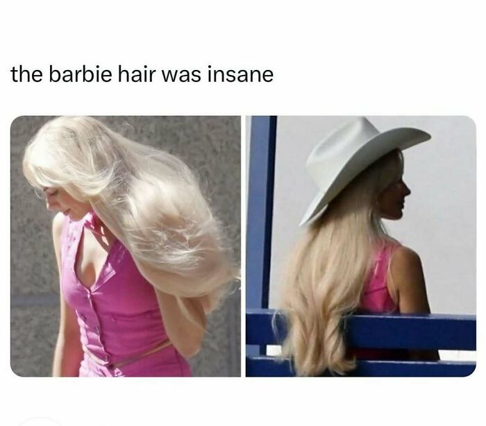 Blonde woman with long flowing hair and pink outfit showing makeup and fashion inspired by diva life memes.