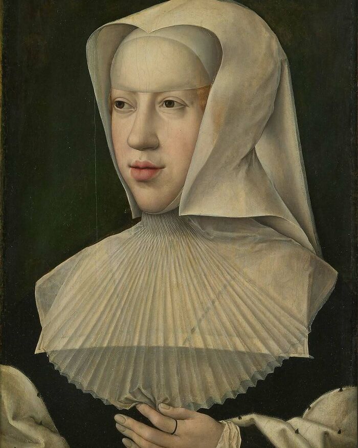 Portrait of a historical woman wearing a white headpiece, representing overlooked women in history and their achievements.