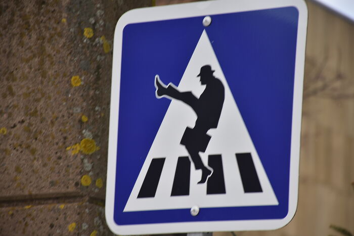 Pedestrian Crossing Sign In Charlottetown, Canada