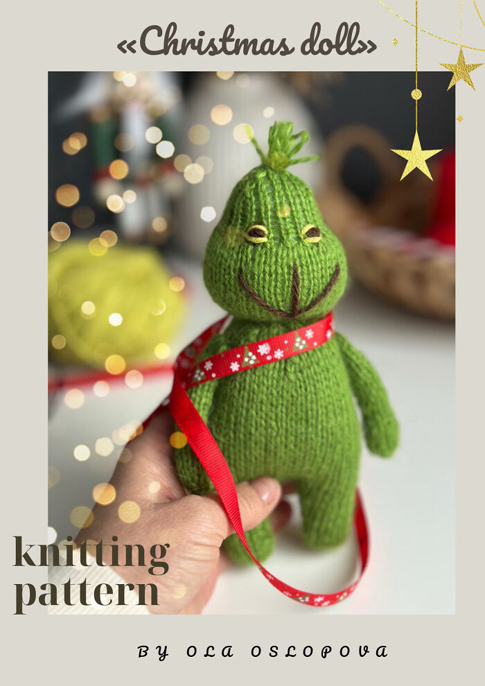 #1 Grinch Knitting Pattern By Ola Oslopova - Olaknittedbears