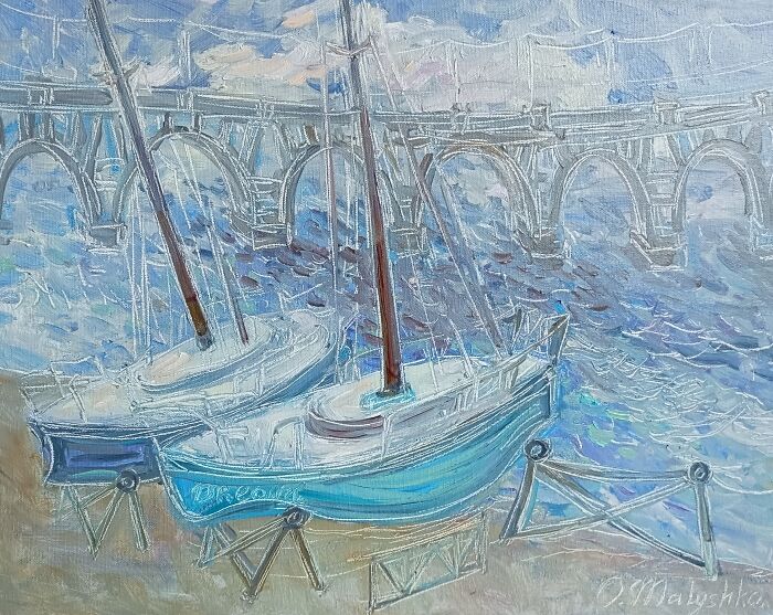 Painting Through Blackouts: How I Find Light On Autumn Plenairs In My Hometown Dnipro (9 Pics)