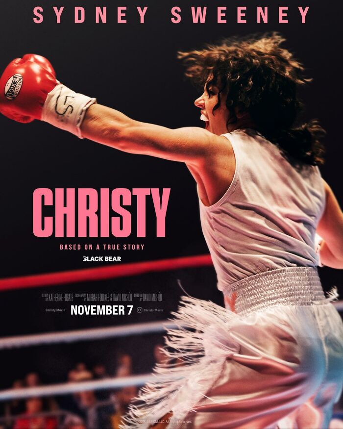 Sydney Sweeney boxing in motion, promotional image for Christy movie with focus on performance and PR damage control. Sydney Sweeney boxing in motion, promotional image for Christy movie with focus on performance and PR damage control.