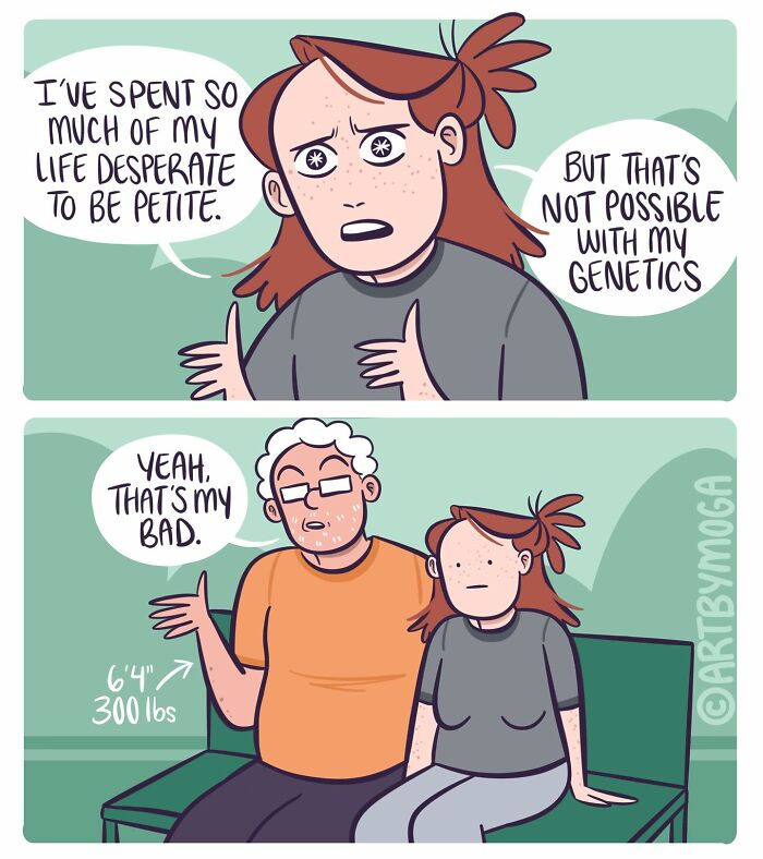 Comic panel showing a couple in a humorous relationship moment, highlighting everyday chaos with pets and life challenges.