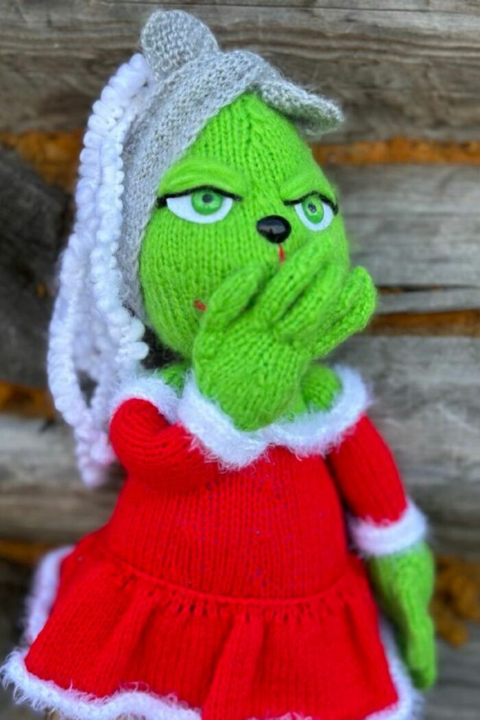 #9 Grinch Knitting Pattern By Ola Oslopova - Olaknittedbears