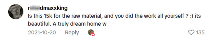 Comment on social media questioning the $15K cabin in the woods price and praising its beauty amid safety concerns debate. Comment on social media questioning the $15K cabin in the woods price and praising its beauty amid safety concerns debate.