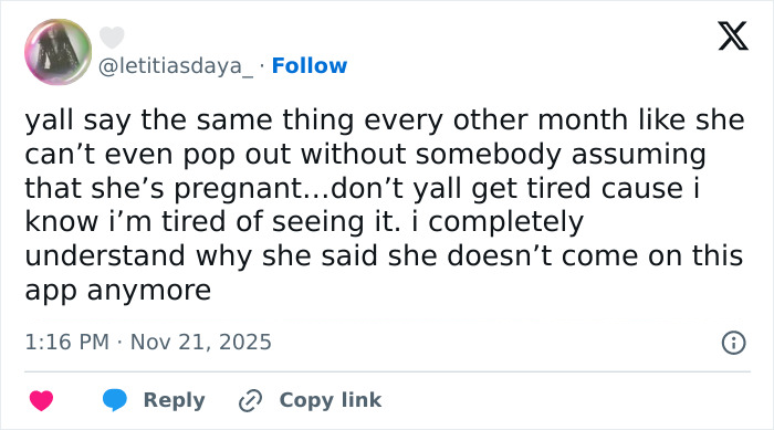 Tweet discussing rumors about Zendaya being pregnant amid leaked video speculation with Tom Holland.