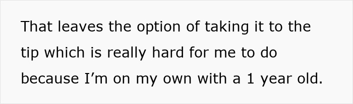 Text about a lady struggling to manage taking care of a 1-year-old while dealing with gifting broken items. Text about a lady struggling to manage taking care of a 1-year-old while dealing with gifting broken items.