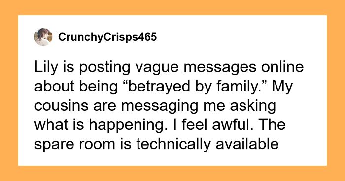 Hey Pandas, AITA For Telling My Sister She Could Only Stay Two Nights Instead Of “A Few Months”?