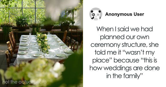 Hey Pandas, AITA For Telling My Partner’s Family They Cannot Use My Wedding As A Community Event?