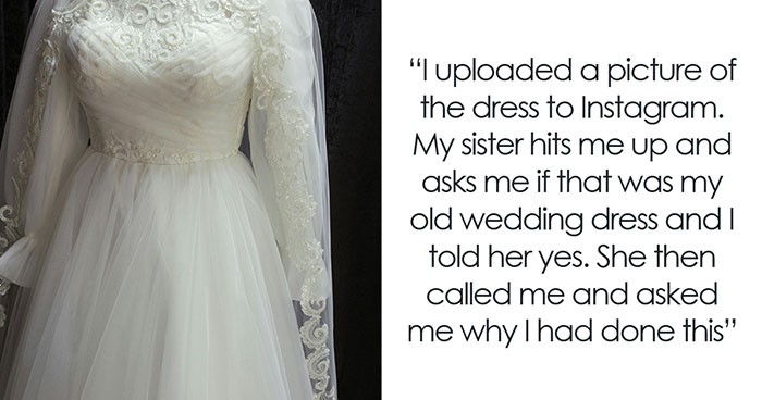 Woman Gets Cheated On, Alters Her Wedding Dress To Something Wearable, Sister Can't Believe It