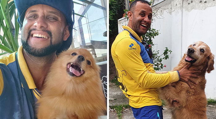 This Kind Mailman Stops To Befriend Dogs During His Deliveries, And It Might Melt Your Heart (50 Pics)