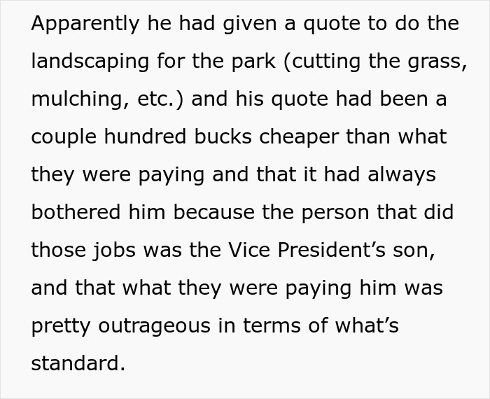 Man confronts stalkerish HOA president, uncovers secrets, and wins court case against him. Man confronts stalkerish HOA president, uncovers secrets, and wins court case against him.