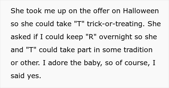 Mom panics and calls every 30 minutes while friend agrees to babysit overnight during Halloween trick-or-treating.