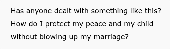 Text asking for advice on protecting peace and child while dealing with MIL demanding baby's name honor her culture.