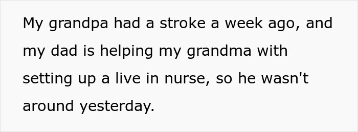 Text excerpt describing a dad helping grandma with care after grandpa’s stroke, relating to mom affair college money dad. Text excerpt describing a dad helping grandma with care after grandpa’s stroke, relating to mom affair college money dad.