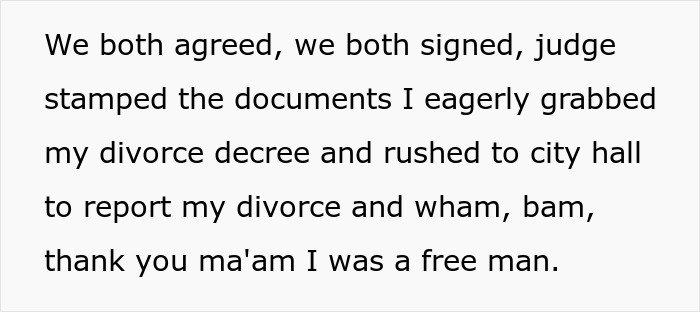 Man happy after divorce, holding signed documents with a smile, celebrating freedom from ex-wife caught cheating.