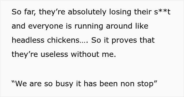 Text excerpt highlighting employee frustration about overworking and doing the roles of multiple people at work.