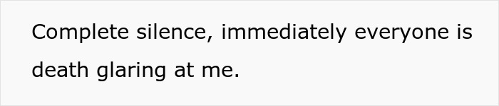 Text on a white background reading complete silence, immediately everyone is death glaring at me, related to guy mocking girlfriend fangirling over a K-Pop band. Text on a white background reading complete silence, immediately everyone is death glaring at me, related to guy mocking girlfriend fangirling over a K-Pop band.
