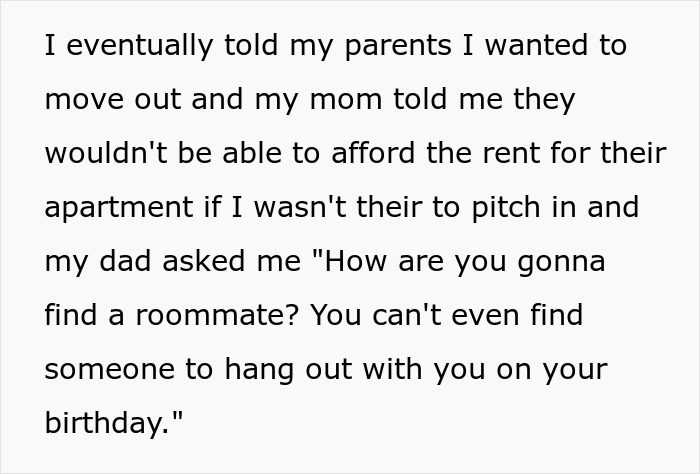 Alt text: Text excerpt discussing entitled parents ignoring creepy behavior of autistic brother and family dynamics.