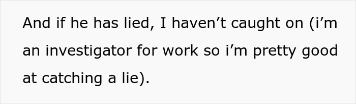 Text snippet showing a woman investigating if her boyfriend is cheating during their vacation. Text snippet showing a woman investigating if her boyfriend is cheating during their vacation.