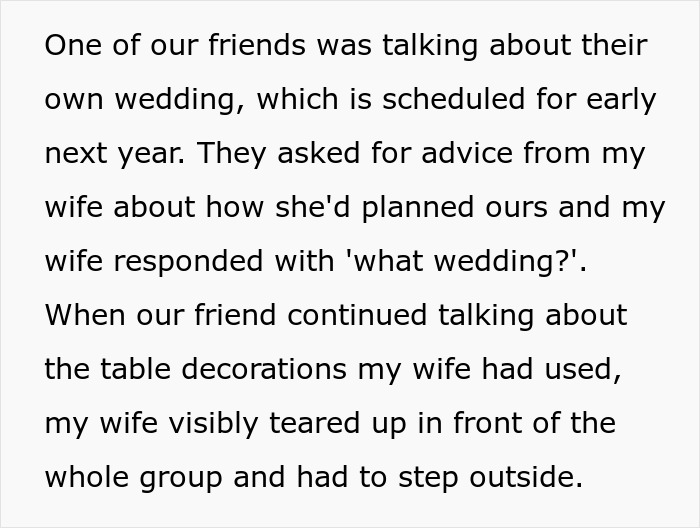 Husband looks bewildered as wife seemingly forgets they got married, showing confusion and emotional reaction. Husband looks bewildered as wife seemingly forgets they got married, showing confusion and emotional reaction.