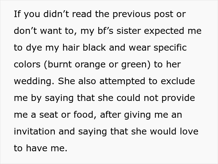 Ginger Woman Stunned After BF's Sis Wants Her To Dye Her Hair Black For The Wedding, Says No Way Ginger Woman Stunned After BF's Sis Wants Her To Dye Her Hair Black For The Wedding, Says No Way