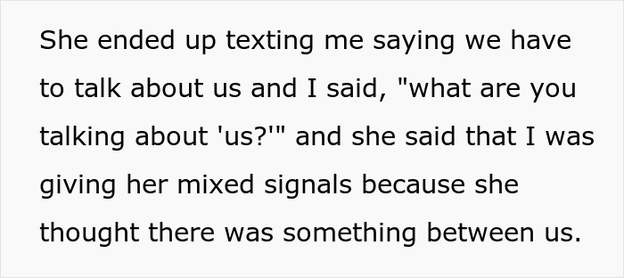 Text message conversation discussing mixed signals and feelings between friends revealing she likes him. Text message conversation discussing mixed signals and feelings between friends revealing she likes him.