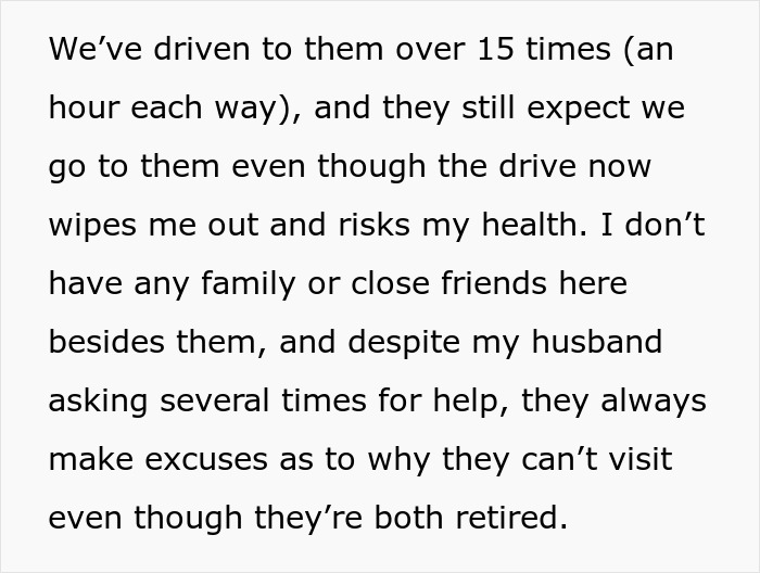 Text excerpt about a woman excluded by family during holiday due to illness, causing conflict with sick daughter-in-law.