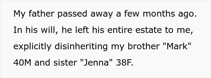 Alt text: Two siblings react with anger after learning their dad disinherited them from his will, influenced by another person. Alt text: Two siblings react with anger after learning their dad disinherited them from his will, influenced by another person.