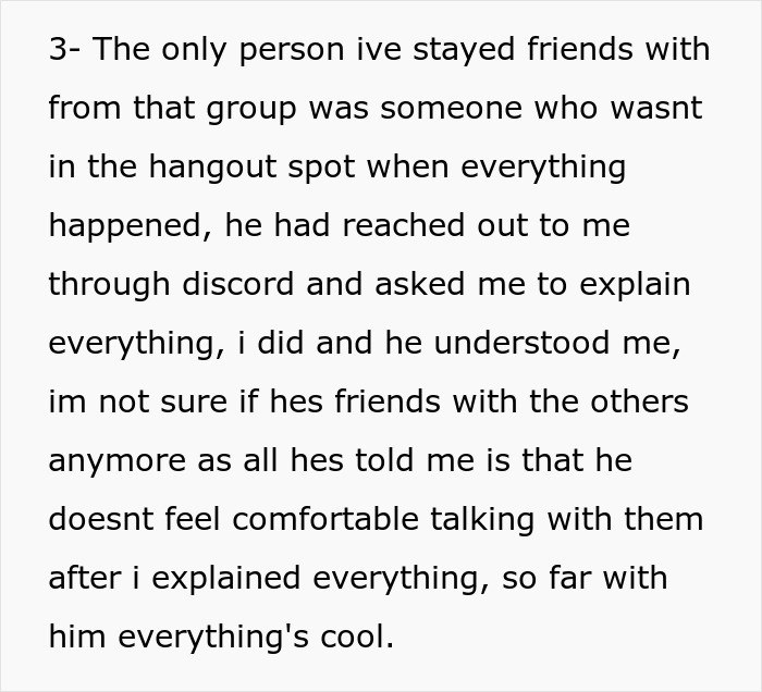Text excerpt describing a person explaining a situation on Discord after a girlfriend kisses another woman in front of friends. Text excerpt describing a person explaining a situation on Discord after a girlfriend kisses another woman in front of friends.