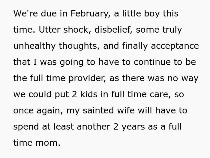 Text excerpt about a father struggling as full-time provider and considering canceling Christmas due to affordability.
