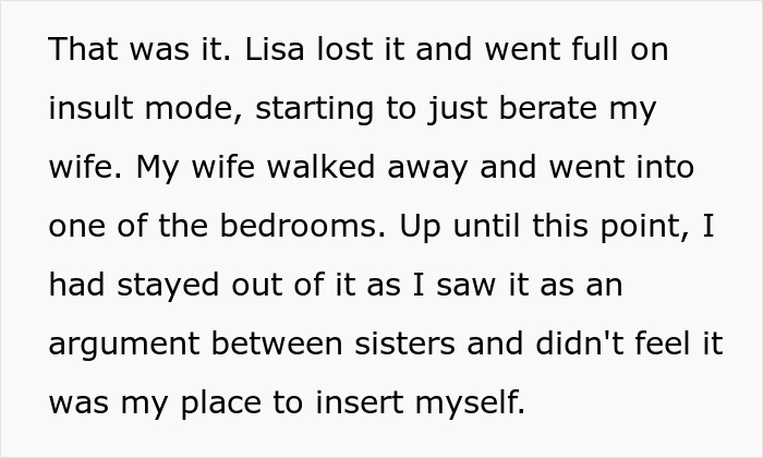 Husband drags wife and kids from Thanksgiving after sister throws major tantrum during family argument.