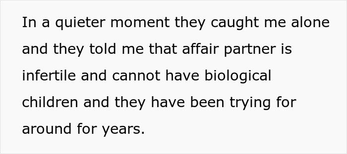Text about a cheating husband furious at ex-wife over his mistress’s infertility and ongoing attempts to have children. Text about a cheating husband furious at ex-wife over his mistress’s infertility and ongoing attempts to have children.