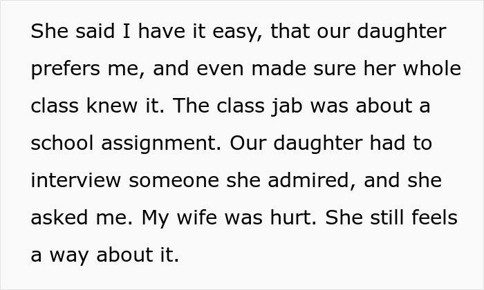 Man feeling hurt as wife prioritizes work over family, feeling like a single parent while daughter prefers him. Man feeling hurt as wife prioritizes work over family, feeling like a single parent while daughter prefers him.