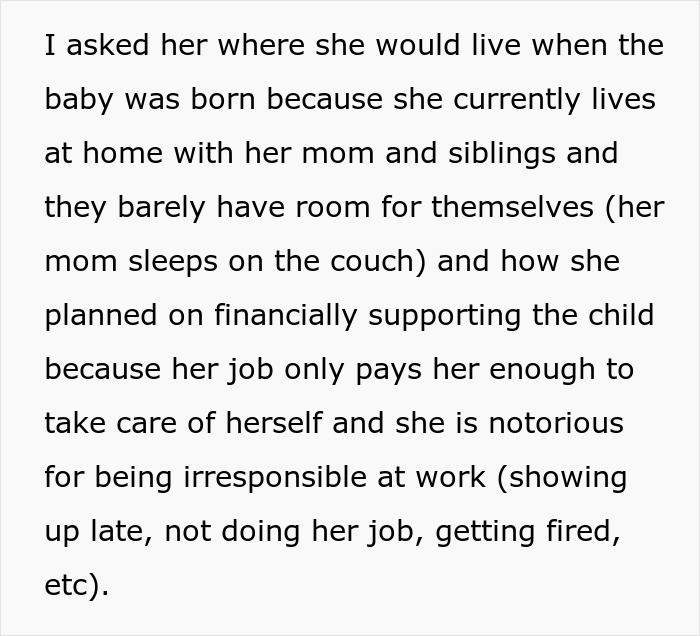 Text discussing an irresponsible friend making bad decisions and challenges after she says she’s pregnant. Text discussing an irresponsible friend making bad decisions and challenges after she says she’s pregnant.
