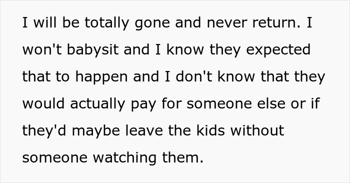Teen refuses to babysit step-siblings again and tells dad she won’t, leaving him upset and frustrated.