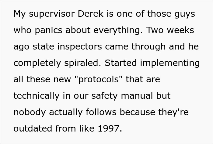 Office boss insists on strict protocols by the book, causing the entire office to shut down for a day. Office boss insists on strict protocols by the book, causing the entire office to shut down for a day.